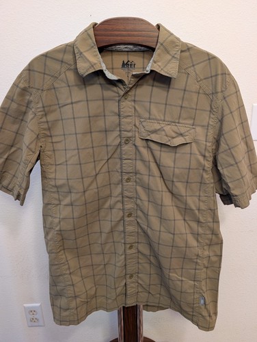 Rei men brown check woven - men's,