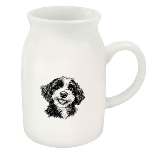 Bernedoodle puppy ceramic - puppy',