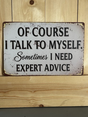 Humorous metal man cave sign - metal,