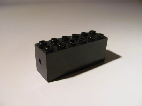 Lego black wight brick 2x6x2 - black,