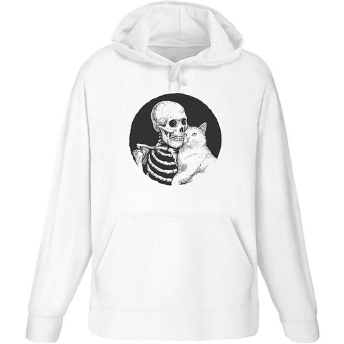 Skeleton hugging cat adult - hugging, cat'
