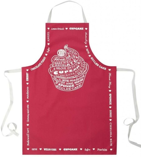 Cotton cupcake apron cerise - apron,