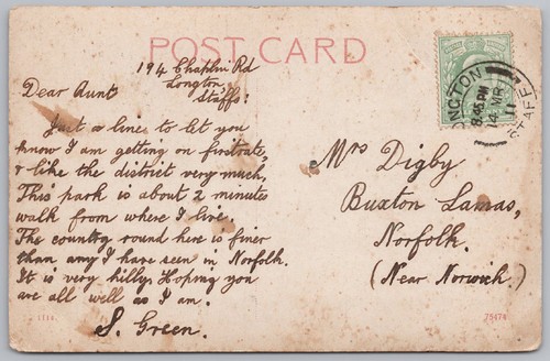 Buxton lamas norfolk postcard - lamas,