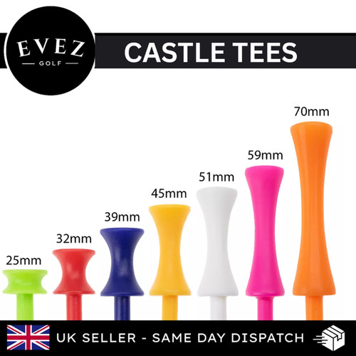 Plastic castle golf - plastic, tees