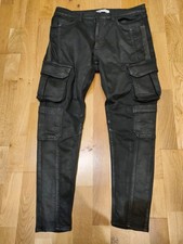 Zara Mens Cargo Coated Pants
