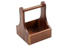 Acacia Wood Condiment Holder