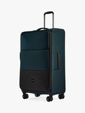Antler Soft Shell Stripe 4-Wheel 78cm Large Suitcase - Indigo (Used/Damage] B+