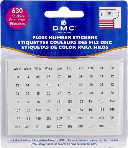 Dmc floss number stickers - dmc,