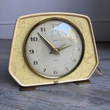 Small Retro MCM 1950’s/60’s Mains Powered Mantel Clock - untested 