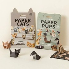 DIY Paper Cats - 50 Sheets DIY Origami Paper to Fold Cute Animal Cat Figures New