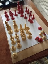 ANTIQUE  BONE CHESS SET -