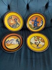 Clarice Cliff Wedgwood Limited Editions 'Applique' Plates 4 Different Designs.