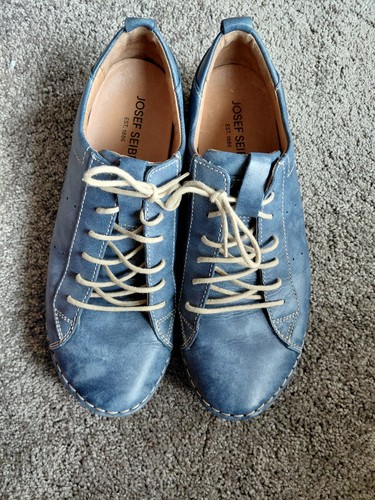 Josef seibel blue leather - blue, lace