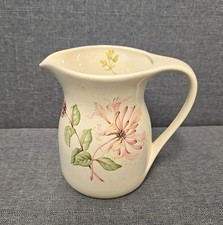 Vintage Kernewek Pottery Floral Jug / Vase With Handle - 14cm.