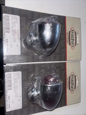 Pair Rear Custom Red Bullet Lights Metal Unused Trike Harley Custom Dresser Etc