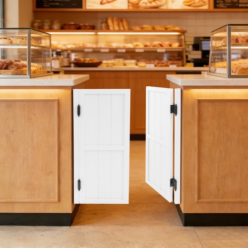 White wood double door - white,