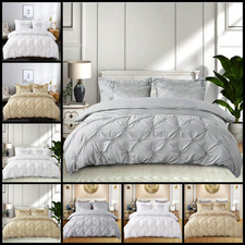 Elegant Reversible Jacquard Glitter Quilt Duvet Cover Bed Set Double King Size
