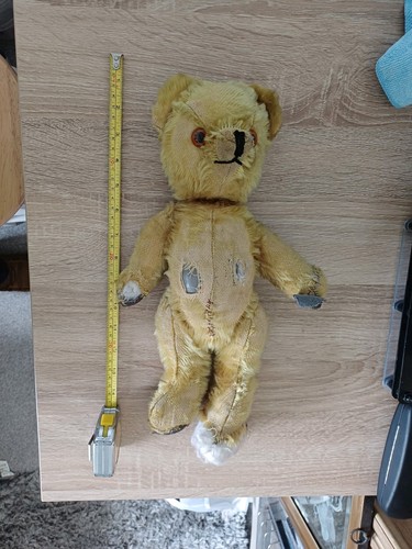Vintage mohair jointed teddy - mohair,