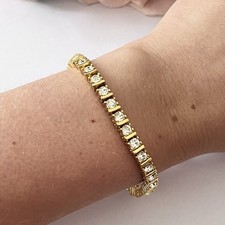 Gold Plated CZ Tennis Bling