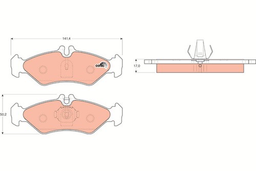 New brake pad set - pad, disc