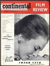 CONTINENTAL FILM REVIEW. August 1962 Edition. VGC. Free UK p&p