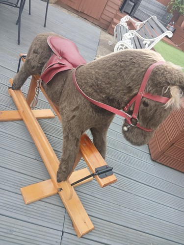 Vintage wooden rocking horse - vintage,