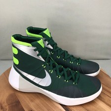 Nike Hyperdunk 2015 Green Silver Mens Basketball Shoes Size 12 High Top Lace Up