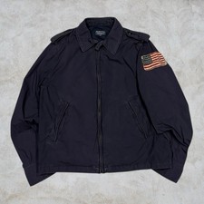 Polo Jeans Company Ralph Lauren Vintage Harrington Jacket USA Flag Men’s Small