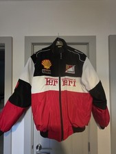 Ferrari F1 Vintage Style Padded Jacket XXL Retro Racing Red White Black