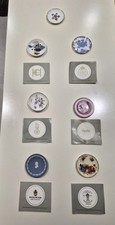 7 Franklin Mint Miniature Porcelain Plates of UK All Certified In Original Boxes