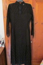 Necessary Evil goth black dress size large chest 38" vgc -halloween Gothic etc