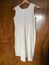 Victorian White Cotton Plain White Shift Nightie Slip Dress 34" Bust