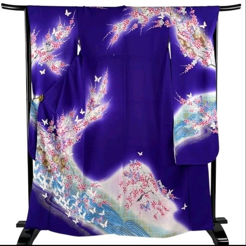 Vintage japanese furisode silk - vintage,