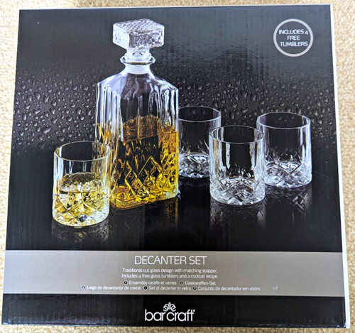 Barcraft cut glass decanter - glass,