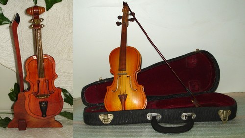 Vintage miniature wooden cello - vintage,