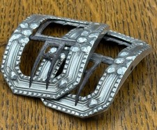 Pair antique French silver and