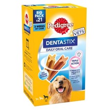 Pedigree DentaStix Daily Dental Chews Large Dog 21 Stick BBE 4/8/23- 2 BOX PACK