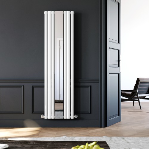 Mirror vertical radiator white - mirror,