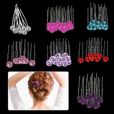 5-40pcs Pearl Hair Pins Silver