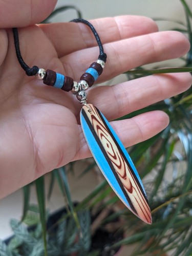 Mens boys surfer necklace blue - boys,