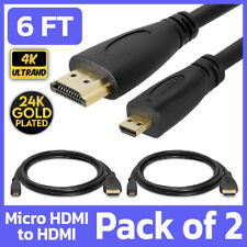 2 Pack Micro HDMI to HDMI