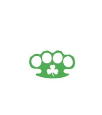 Brass Knuckles Shamrock Irish Ireland Clover Vinyl Decal Eire Car Van Camper 