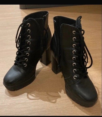 Goth look black - black, boots