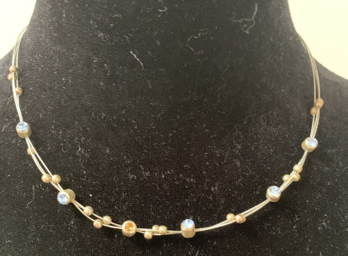 Necklace choker silver - necklace,