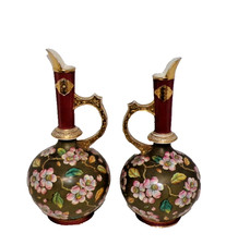 Christopher Dresser, Ewers - Old Hall Pottery - Original - Enameled - 43 cm Tall