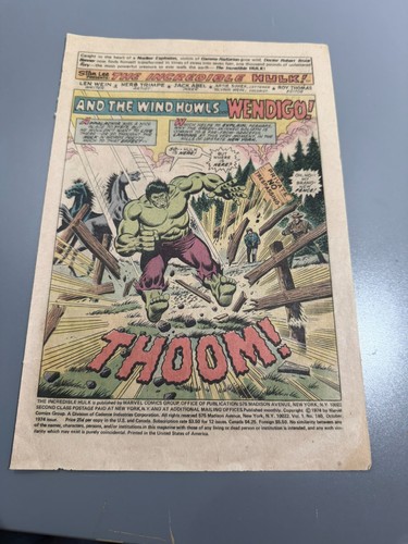 The incredible hulk 180 1974 - the,