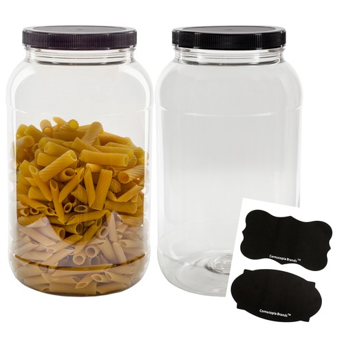 Gallon clear round plastic - 1,