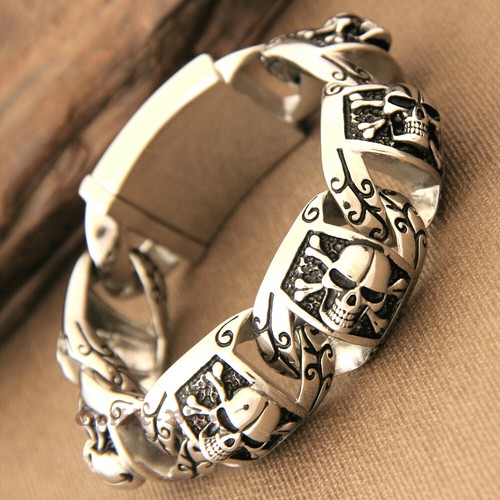 Men heavy pirate skull biker - men,