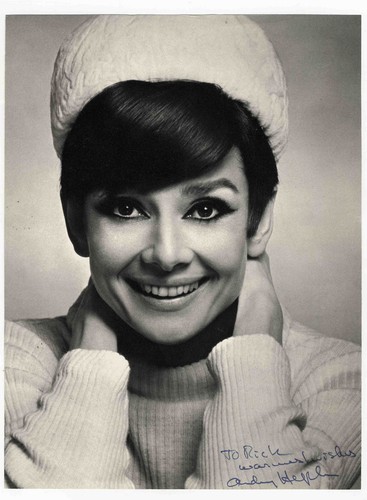 Audrey hepburn signed - audrey, b&w