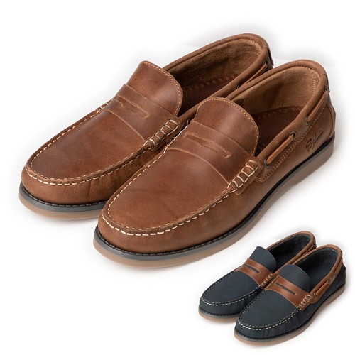 Mens leather loafer shoe - loafer,